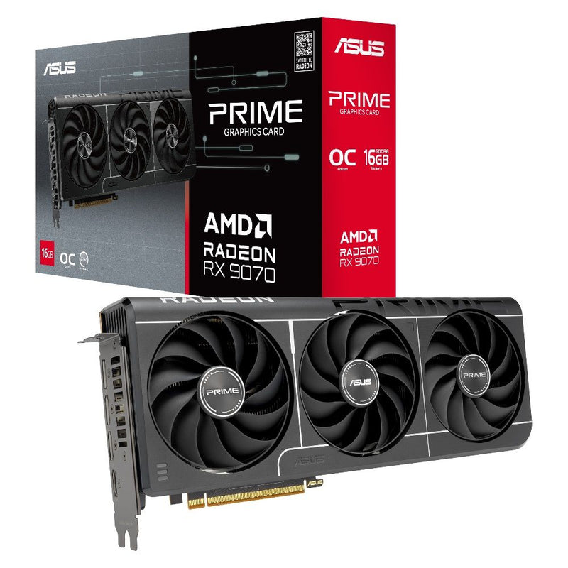 VGA ASUS RADEON RX9070 PRIME EVO OC 16GB/GDDR6/2610MHZ/3FAN