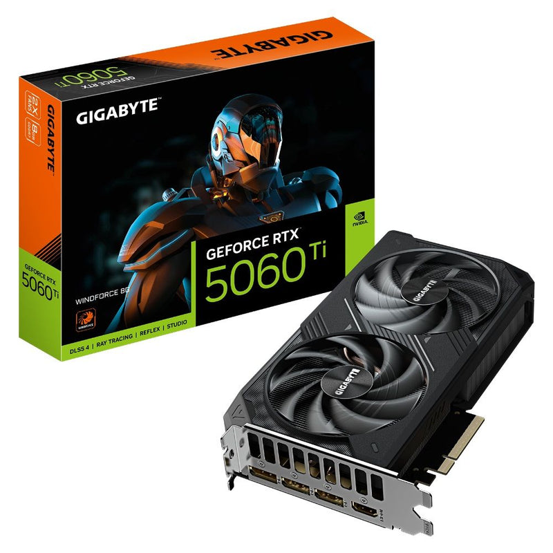 VGA GIGABYTE RTX5060 TI WINDFORCE 8GB/GDDR7/2572MHZ/2FAN GV-N506TWF2-8GD 3GTA.BR-PY