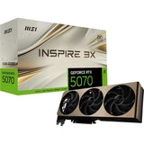 PLACA DE VIDEO MSI RTX5070 INSPIRE 3X OC 12GB/GDDR7/2542MHZ/3FAN