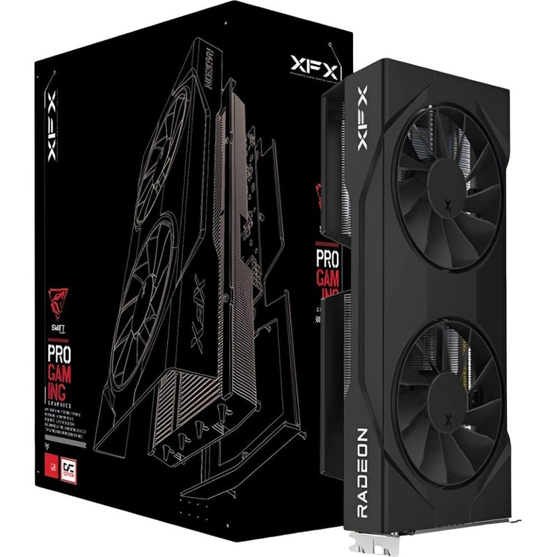 VGA XFX RADEON RX9060 XT SWIFT OC GAMING EDITION BLACK 16GB/GDDR6/3320MHZ/2FAN RX-96TSW16BR