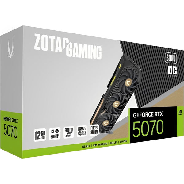 Tarjeta de vídeo Zotac GeForce RTX5070 Solid OC 12GB GDDR7 PCI-Express