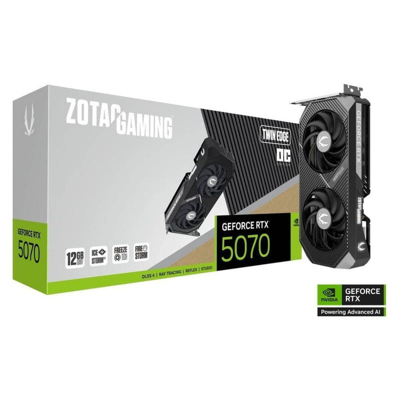 VGA ZOTAC RTX5070 TWIN EDGE OC 12GGB/GDDR7/2542MHZ/2FAN ZT-B50700H-10A