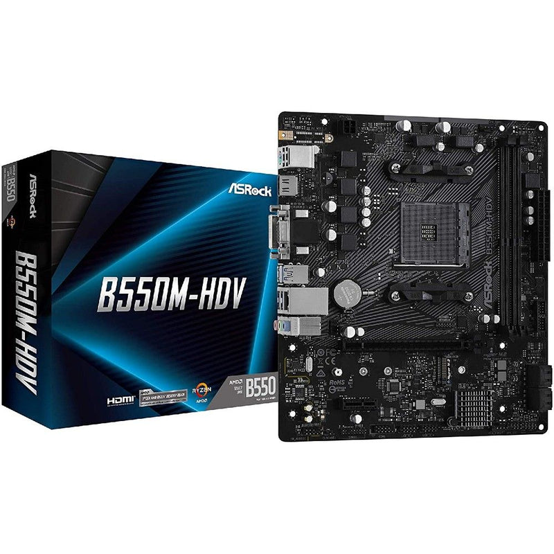 MB ASROCK (AM4) B550M-HDV VGA/DVI/HDMI/LAN/USB/DDR4 55828