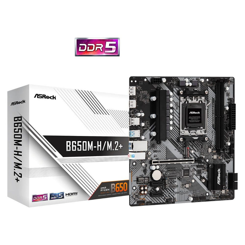 PLACA MADRE ASROCK AM5 B650M-H/M.2+ HDMI/DP/USB3.2/2M.2/DDR5/MATX