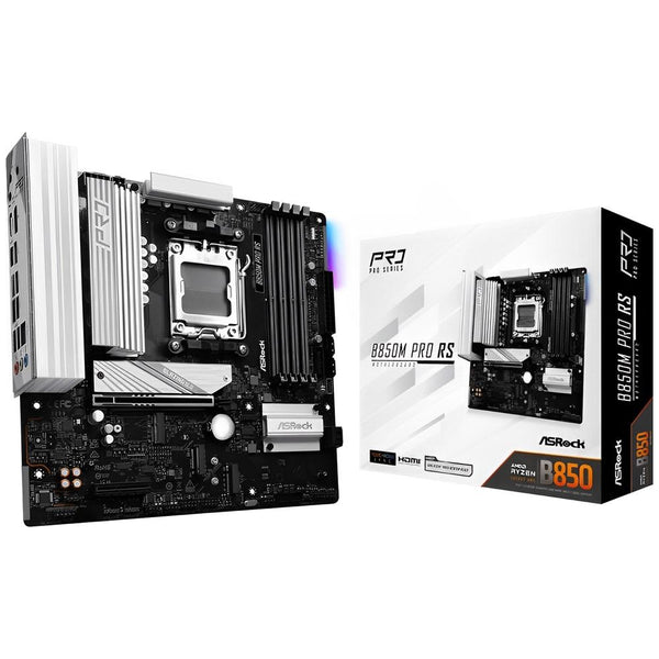 PLACA MADRE ASROCK AM5 B850M PRO RS HDMI/DP/USB3.2/M.2/DDR5/MATX