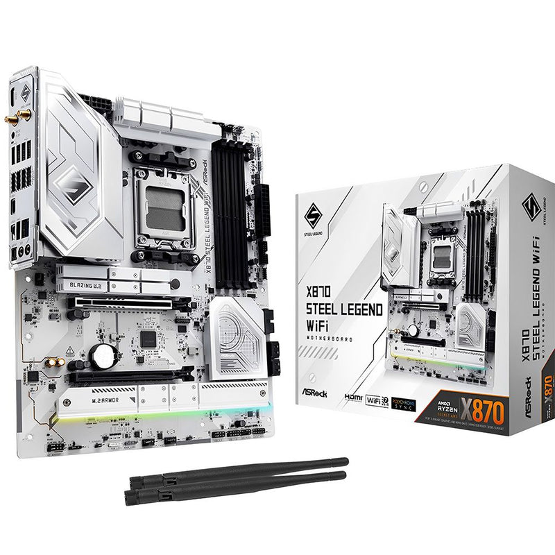 MB ASROCK AM5 X870 STEEL LEGEND WIFI HDMI/USB3.2/M.2/DDR5/ATX