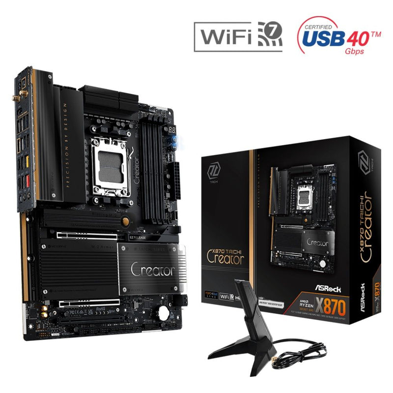 PLACA MADRE ASROCK AM5 X870 TAICHI CREATOR HDMI/USB3.2/4M.2/DDR5/ATX