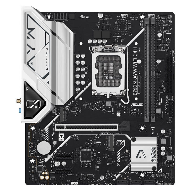 PLACA MADRE ASUS 1700 B760M-AYW WIFI D4 II HDMI/USB3.2/2M.2./DDR4/MATX