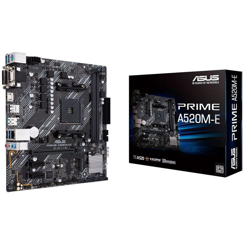 PLACA MADRE ASUS AM4 A520M-E PRIME V/S/R/HDMI/VGA/M.2/DDR4/LAN/USB3.2/MATX