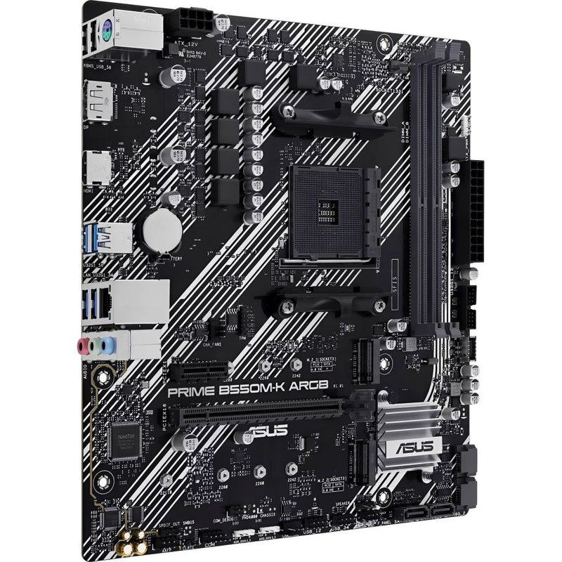 PLACA MADRE ASUS (AM4) PRIME B550M-K ARGB M.2/HDMI/VGA/USB3.2/LAN/DDR4 155251