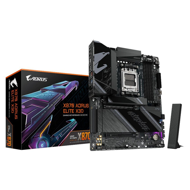 PLACA MADRE GIGABYTE AM5 X870 AORUS ELITE X3D HDMI/USB3.2/4M.2/DDR5/ATX