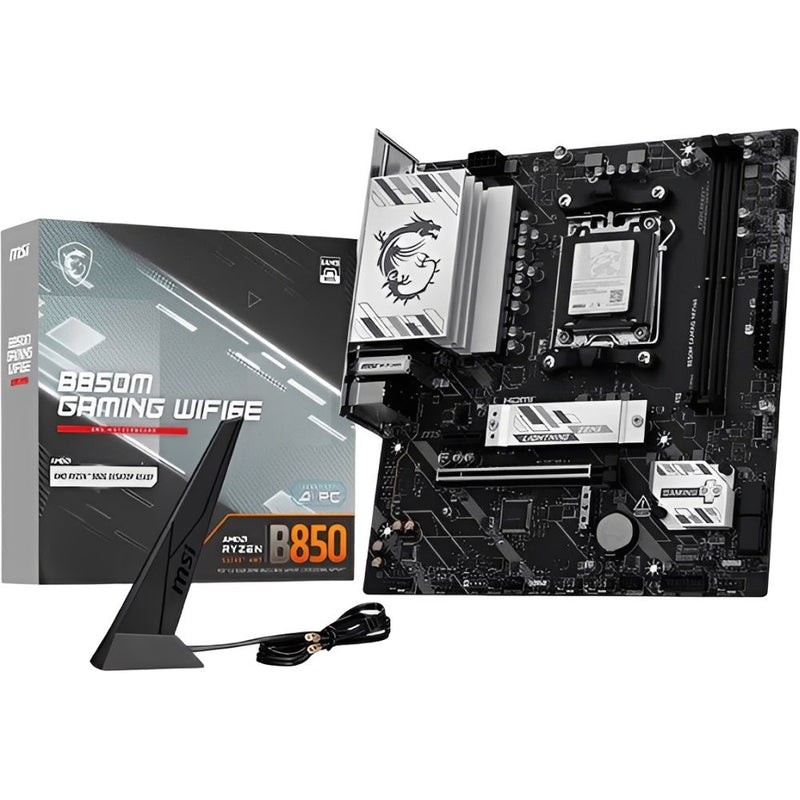 PLACA MADRE MSI AM5 B850M GAMING WIFI6E HDMI/DP/USB3.2/2M.2/DDR5/MATX