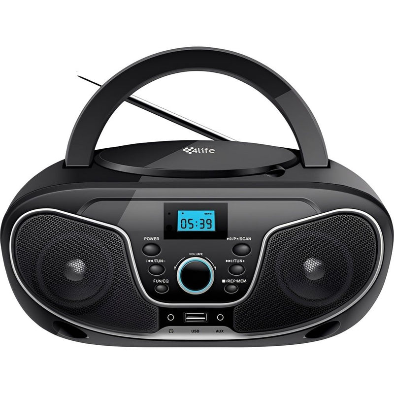 RADIO PORTATIL 4LIFE FLD02 CD/BT/MP3/FM/USB/AUX BLACK 147735