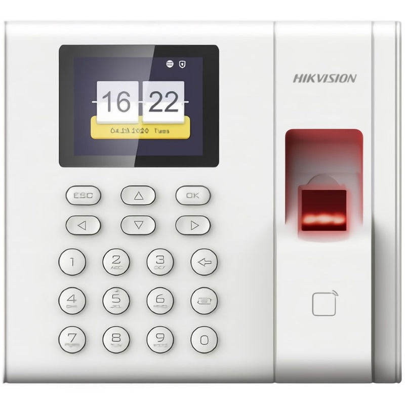 MARCADOR DE ASISTENCIA HIKVISION DS-K1T8003MF 2.4"/HUELLA/1000USERS/SILVER