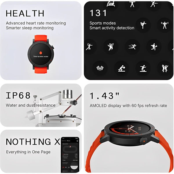 RELOJ CMF BY NOTHING WATCH 3 PRO 47MM/1.43" AMOLED/DUAL BAND GPS/DARK GRAY