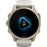RELOJ GARMIN FENIX 8 SAPPHIRE AMOLED 43MM SOFT GOLD - BEIGE BAND 010-02903-10