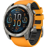 RELOJ GARMIN FENIX 8 SAPPHIRE AMOLED 51MM ORANGE TITANIUM 010-02905-10