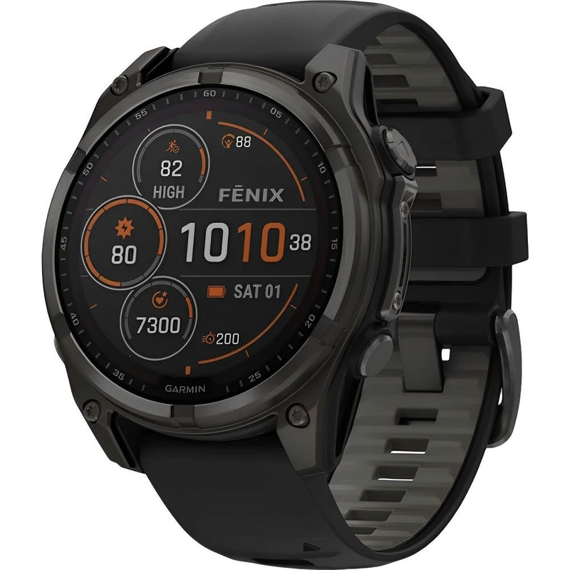 RELOJ GARMIN FENIX 8 SOLAR SAPPHIRE 47MM CARBON GRAY DLC TITANIUM - BLACK BAND 010-02906-10 128418