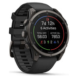 RELOJ GARMIN FENIX 9 47MM CARBON GRAY DLC TITANIUM - BLACK BAND 010-04762-10