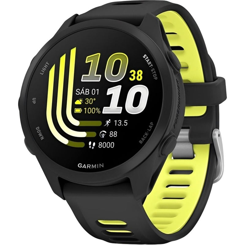 RELOJ GARMIN FORERUNNER 170 MUSIC 43MM BLACK - BLACK/AMP YELLOW BAND 010-03920-10