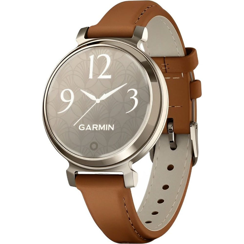 RELOJ GARMIN LILY 2 CLASSIC 35.4MM CREAM GOLD - TAN LEATHER BAND 010-02839-02 119894