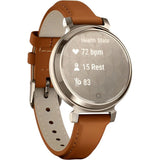 RELOJ GARMIN LILY 2 CLASSIC 35.4MM CREAM GOLD - TAN LEATHER BAND 010-02839-02 119894