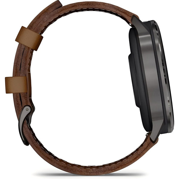 RELOJ GARMIN VENU 4 45MM SLATE/BROWN LEATHER BAND+BLACK BAND 010-03014-03