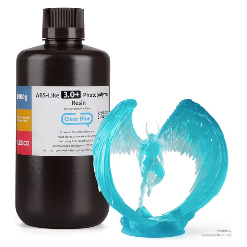 RESINA P/IMPRESORA 3D ELEGOO STANDARD TRANSLUCENT BLUE 1.0/1KG
