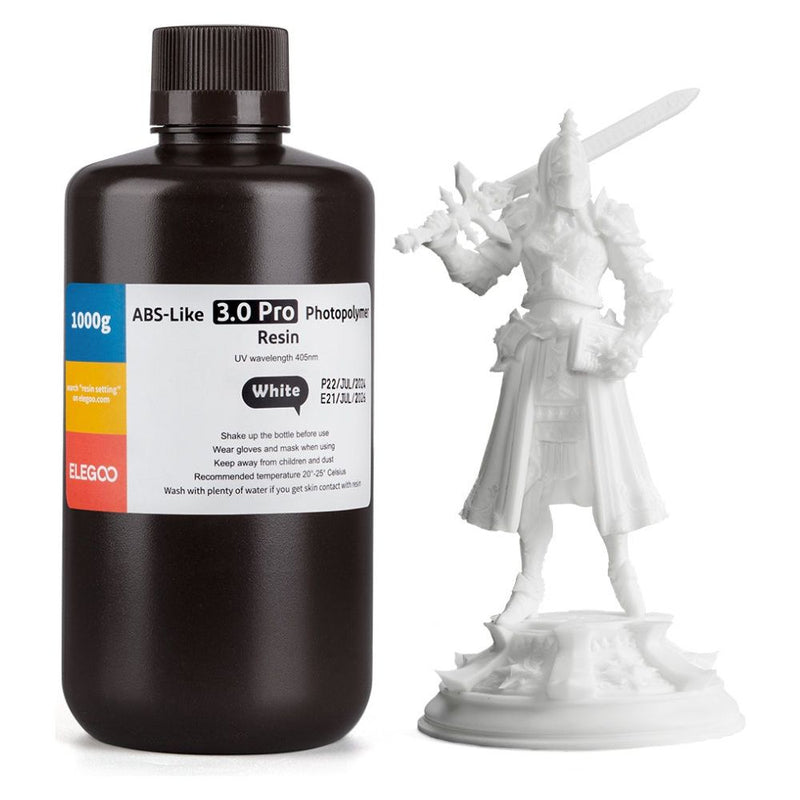 RESINA P/IMPRESORA 3D ELEGOO ABS-LIKE WHITE 3.0 PRO/1KG