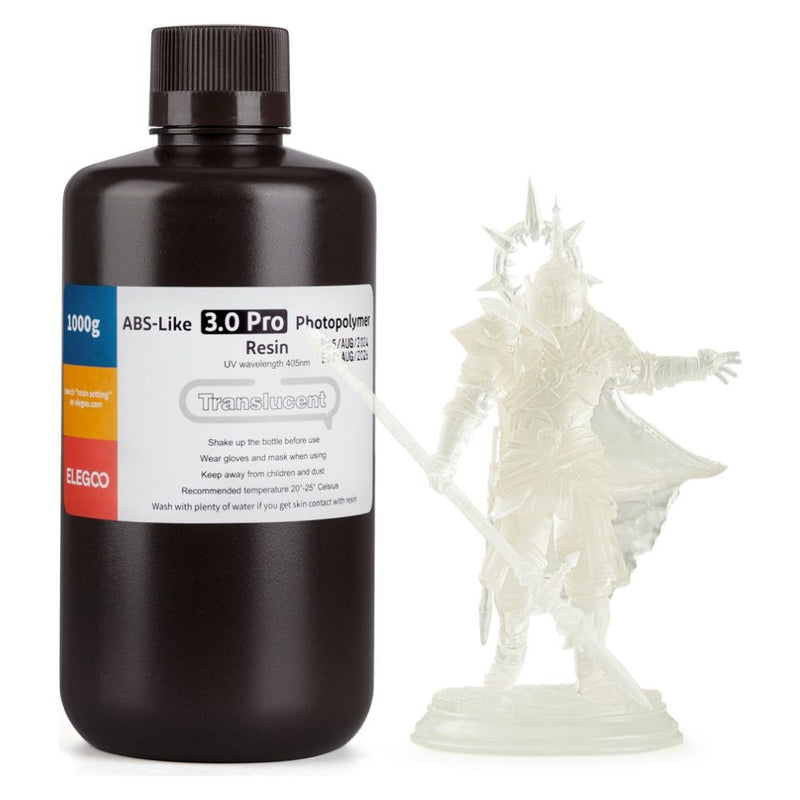 RESINA P/IMPRESORA 3D ELEGOO ABS-LIKE TRANSLUCENT 3.0 PRO/1KG