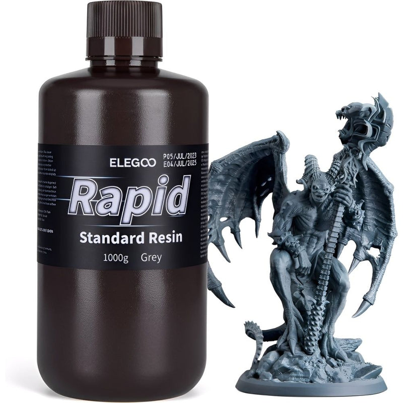 RESINA P/IMPRESORA 3D ELEGOO RAPID STANDARD GREY 1KG