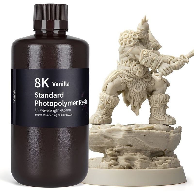 RESINA P/IMPRESORA 3D ELEGOO STANDARD 8K VANILLA 1KG