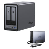 SERVIDOR NASYNC UGREEN DXP2800 INTEL-N100/8GBD5/32GBEMMC/2BAY-2HD-2NVME/LAN/HDMI/USB-C/4USB