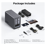 SERVIDOR NASYNC UGREEN DXP2800 INTEL-N100/8GBD5/32GBEMMC/2BAY-2HD-2NVME/LAN/HDMI/USB-C/4USB