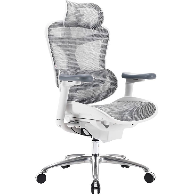 SILLA P/GAMER-OFICINA SIHOO C100-B202 APOYABRAZOS-3D/SOP-LUMBAR/CABEZAL-AJUSTABLE/GREY