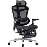 SILLA P/GAMER-OFICINA SIHOO C500-101-JT APOYABRAZOS-6D/SOP-LUMBAR/REPOSAPIES/BLACK