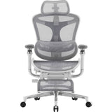 SILLA P/GAMER-OFICINA SIHOO C500-102-JT APOYABRAZOS-6D/SOP-LUMBAR-DOBLE/REPOSAPIES/GREY