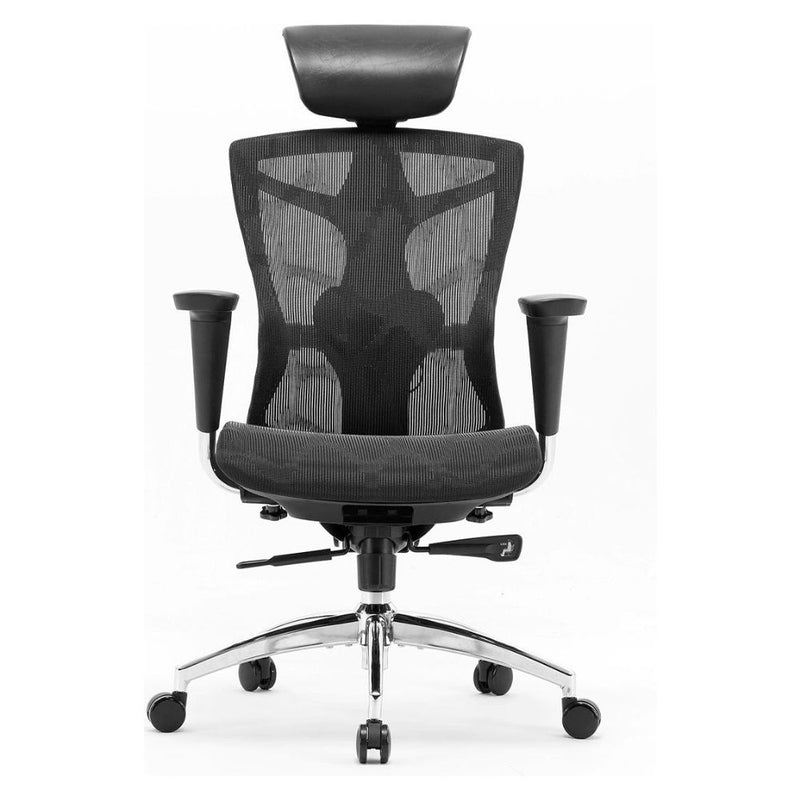 SILLA P/GAMER-OFICINA SIHOO V1-N201 APOYABRAZOS-4D/SOP-LUMBAR/CABEZAL-AJUSTABLE/BLACK