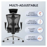 SILLA P/GAMER-OFICINA SIHOO V1-N201 APOYABRAZOS-4D/SOP-LUMBAR/CABEZAL-AJUSTABLE/BLACK