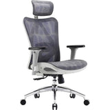 SILLA P/GAMER-OFICINA SIHOO M57-N111 APOYABRAZOS-3D/SOP-LUMBAR/CABEZAL-AJUSTABLE/GRAY
