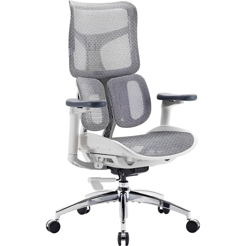 SILLA P/GAMER-OFICINA SIHOO DORO S100-B303 3D /DUAL-DYNAMIC-LUMBAR/5-LEVEL-ADJUSTABLE/WHITE