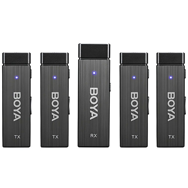 MICROFONO BOYA BY-W4 WIRELESS P/CAMARAS/CEL/PC (4TX+1RX)