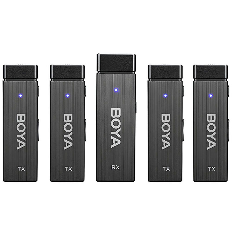 MICROFONO BOYA BY-W4 WIRELESS P/CAMARAS/CEL/PC (4TX+1RX)