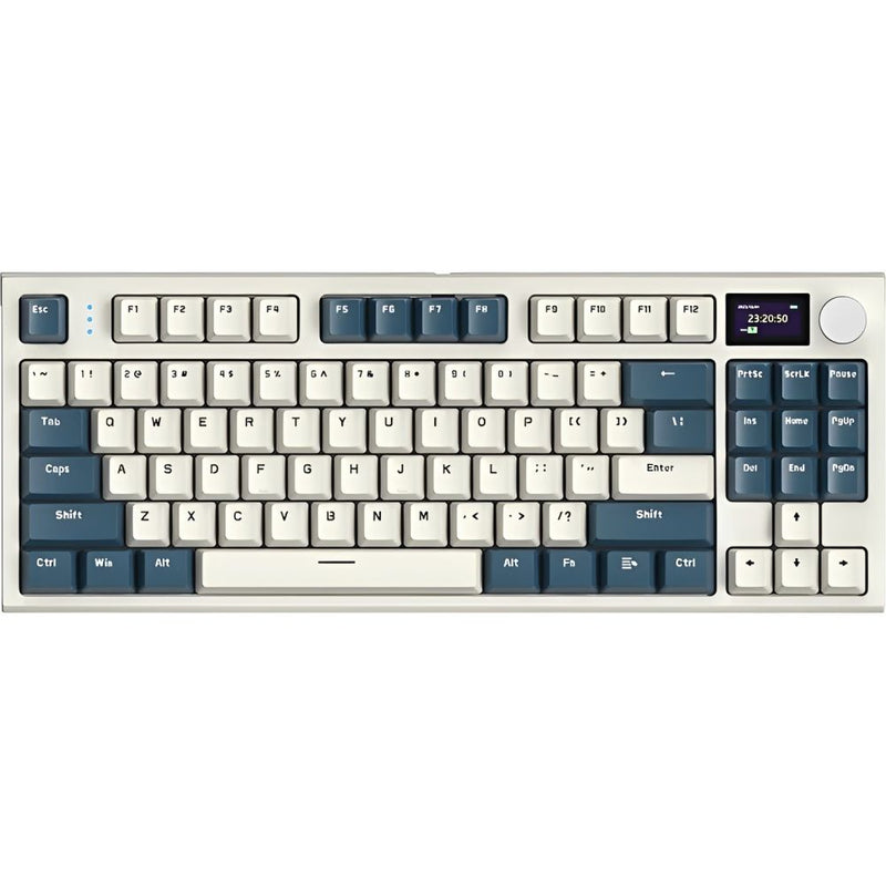TECLADO MECANICO WIRELESS ATTACK SHARK K86 RGB/80%/TRI-MODE/SW(LINEAR)/TIMING MACHINE BLUE