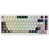 TECLADO MECANICO WIRELESS ATTACK SHARK M86 RGB/75%/TRI-MODE/SW(LINEAR)/CHEESE WHITE