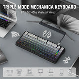 TECLADO MECANICO WIRELESS ATTACK SHARK M86 RGB/75%/TRI-MODE/SW(LINEAR)/MOONLIGHT