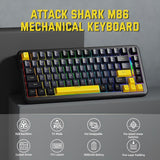 TECLADO MECANICO WIRELESS ATTACK SHARK M86 RGB/75%/TRI-MODE/SW(LINEAR)/STAR BLACK