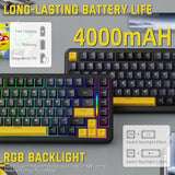 TECLADO MECANICO WIRELESS ATTACK SHARK M86 RGB/75%/TRI-MODE/SW(LINEAR)/STAR BLACK