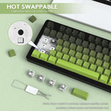 TECLADO MECANICO WIRELESS ATTACK SHARK M87 PRO V2 RGB/80%/TRI-MODE/SW(LINEAR)GREEN TEA