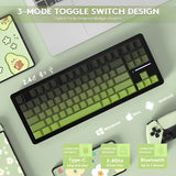 TECLADO MECANICO WIRELESS ATTACK SHARK M87 PRO V2 RGB/80%/TRI-MODE/SW(LINEAR)GREEN TEA